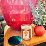 Tuff Peach Glass Tumbler Vegan Candles