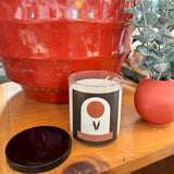 Tuff Peach Glass Tumbler Vegan Candles