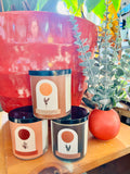 Tuff Peach Glass Tumbler Vegan Candles