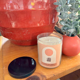 Tuff Peach Glass Tumbler Vegan Candles