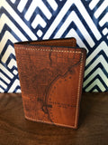 Milwaukee Map Leather Passport Wallet