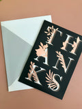 Botanical Thanks Die-Cut Card