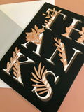 Botanical Thanks Die-Cut Card