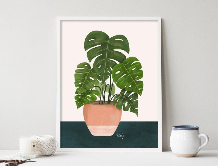 Monstera Monday Print – The Waxwing