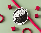 Yin Yang Cats Vinyl Sticker