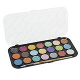 Watercolor Paint Set in Case - 21 Pearlescent Colors & Paint Brush
