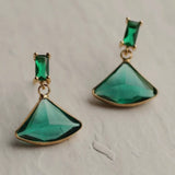 Vintage Jade Baguette Earrings