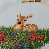 Wild Flower Fawn Embroidery Kit