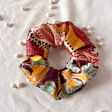 Ethically Made Pattern Satin Scrunchie | Made By Women