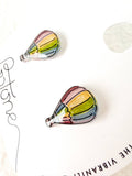 Rainbow Hot Air Balloon Earrings