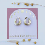 Mind’s Eye Deco Huggie Earrings