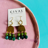 Cival OOAK Bead Tassel Earrings