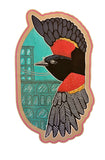 Dear Darlington Red Winged Blackbird Cityscape Sticker