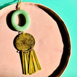 Cival Jade Gold Fill Tassel Necklace