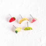 Mini Fruit Stud Earrings - Set of 5 Mix and Match Earrings