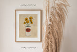 Beer Vase Floral Wall Art Print Home Decor