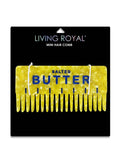 Wide-Tooth Mini Hair Comb - Butter Stick - Yellow & Blue