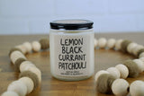 Lemon Black Currant Patchouli Soy Candle