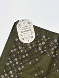 Scrolling Floral Illustrated Cotton Bandana
