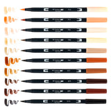 Dual Brush Pen Art Markers: Portrait - 10-Pack