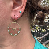 Crown // stained glass resin earrings