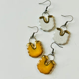 Scalloped Ceramic Earrings