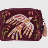 Plume Embroidered Pouch