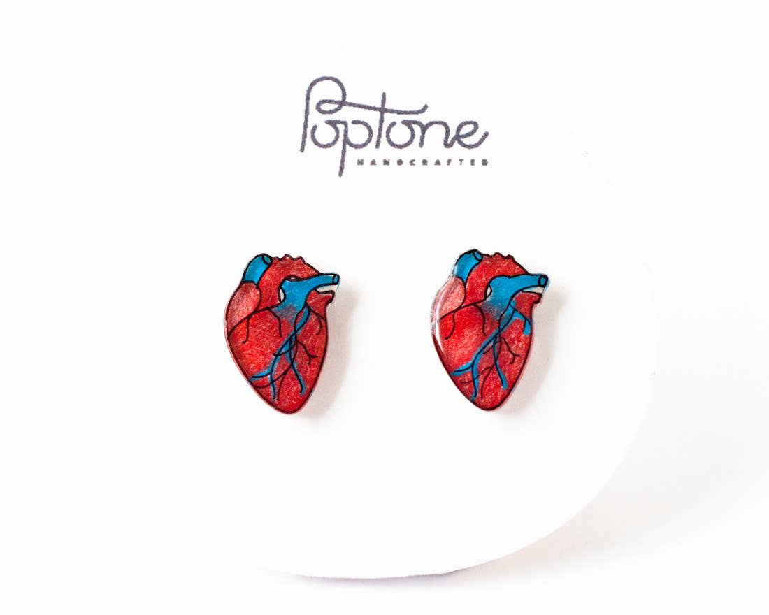 Valentine Anatomic Human Heart Earrings – The Waxwing