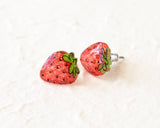 Cute Strawberry Fruit Summer Stud Earrings