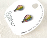 Rainbow Hot Air Balloon Earrings