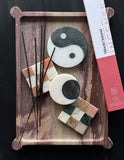 Rainbow Check Marble Incense Holder