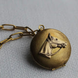 Horse Locket Necklace