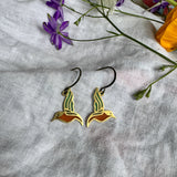 Hummingbird // Stained Glass Resin Earrings