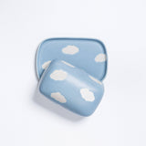 Cloud Blue Butter Dish stoneware ceramic