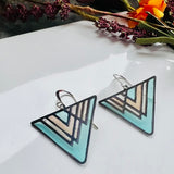 Inversion Stained Glass Resin Earrings