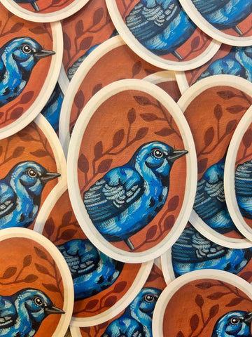 Dear Darlington Indigo Bunting Sticker