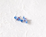 Nautical Fish Stud Earrings Red, Blue, White