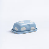 Cloud Blue Butter Dish stoneware ceramic