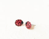 Ladybug Cute Red Spring Insect Stud Earrings