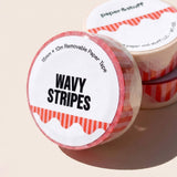 Wavy Stripes Washi Tape (Red + Pink)