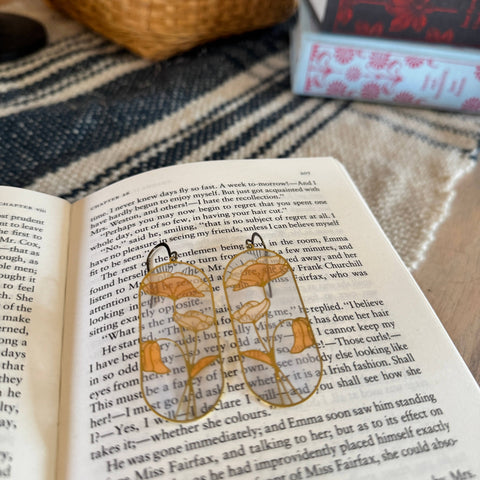 Poppy // stained glass resin earrings