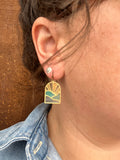 Mini Landscapes // Stained Glass Resin Earrings