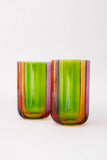 High Ball Glasses, Colorblock
