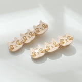 Zoe 3 Cat Face Barrette Hair Clip (Set of 2)