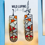 Corialis // stained glass resin earrings