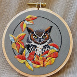 Great Horned Owl Embroidery Kit