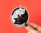 Yin Yang Cats Vinyl Sticker