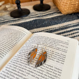 Monarch // stained glass resin earrings