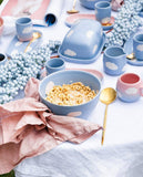 Blue Cereal Bowl 10.2" stoneware ceramic —  Cloud Collection