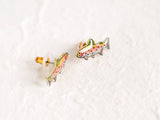 Rainbow Trout Salmon Fish Outdoors Earrings